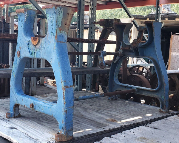 Industrial Factory Cast Iron Machine Table Base  27" T x 39 1/2" L x 24" D GS00060