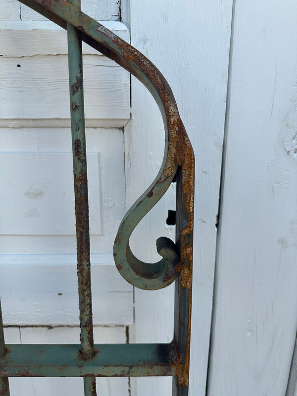 Restored Arch Top Wrought Iron Gates w/ Arrow Finials GA20323