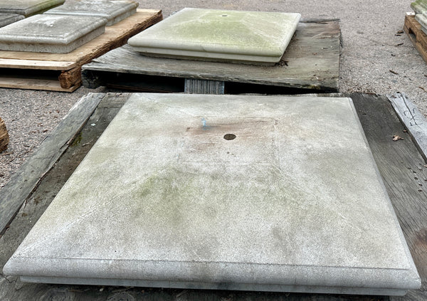 Pair of Concrete Column Tops w/ Middle Hole GA20487