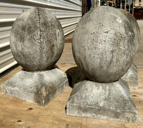 Large Cast Concrete Ball Column Caps / Finials - 3 Available - GA20961