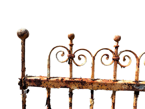 30 Ft of Antique Wrought Iron Fencing GA21033