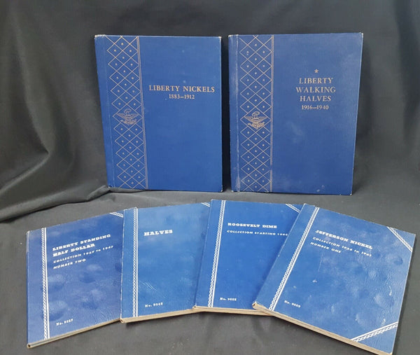 Lot of 6 Whitman Collector Coin Albums 1883 to 1961 Nickels to Half Dollars