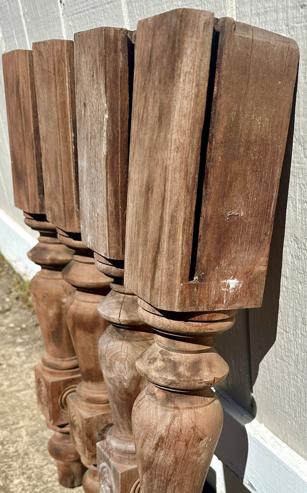 Set of 4 Eastlake Mahogany Wood Table Legs GA20986