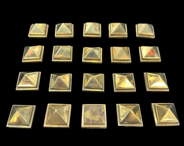 Solid Brass Pyramid Top Finials/ Post Caps - 20 Available - GA20681