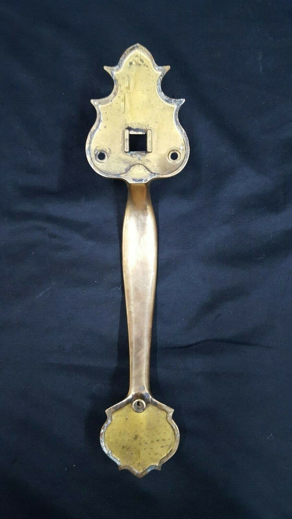 Architectural Salvage Solid Brass Door Plate Pull Handle