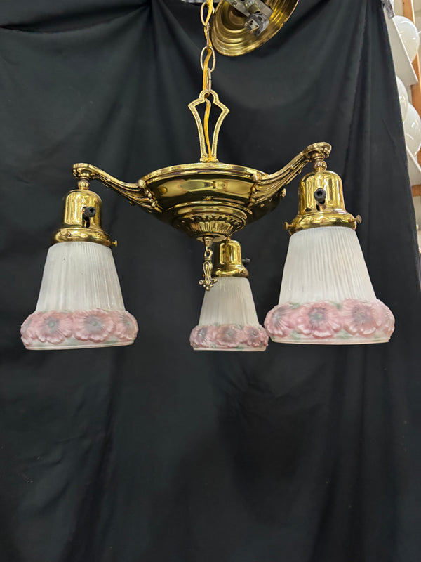 Solid Brass Victorian 3-Light Chandelier GA21165