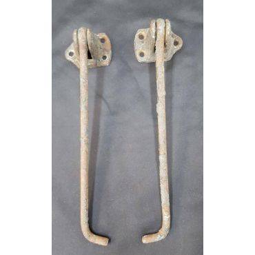 Pair of Iron Shutter Dogs 9 1/2" GA4284
