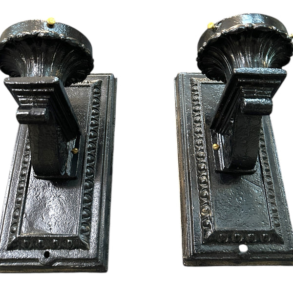 Restored Antique Cast Iron Wall Sconce Pair GA20683