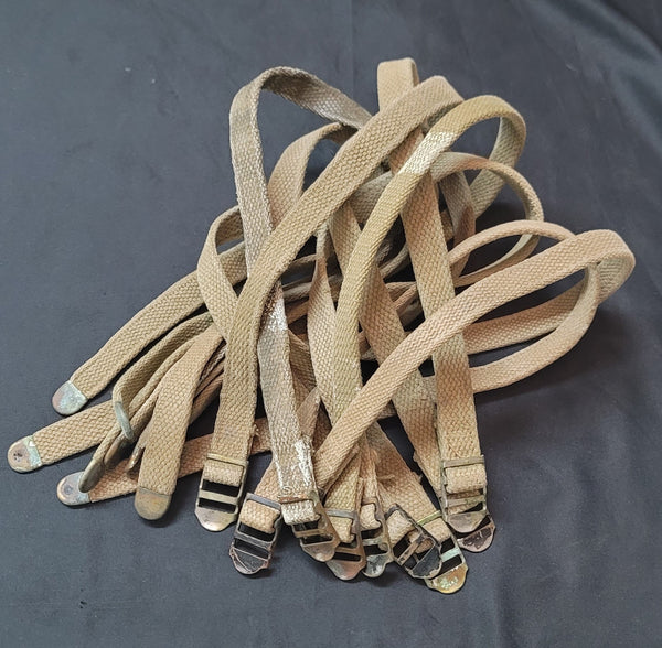 Set Of 10 WWII M1941 Bed Roll Equipment Straps GS01086