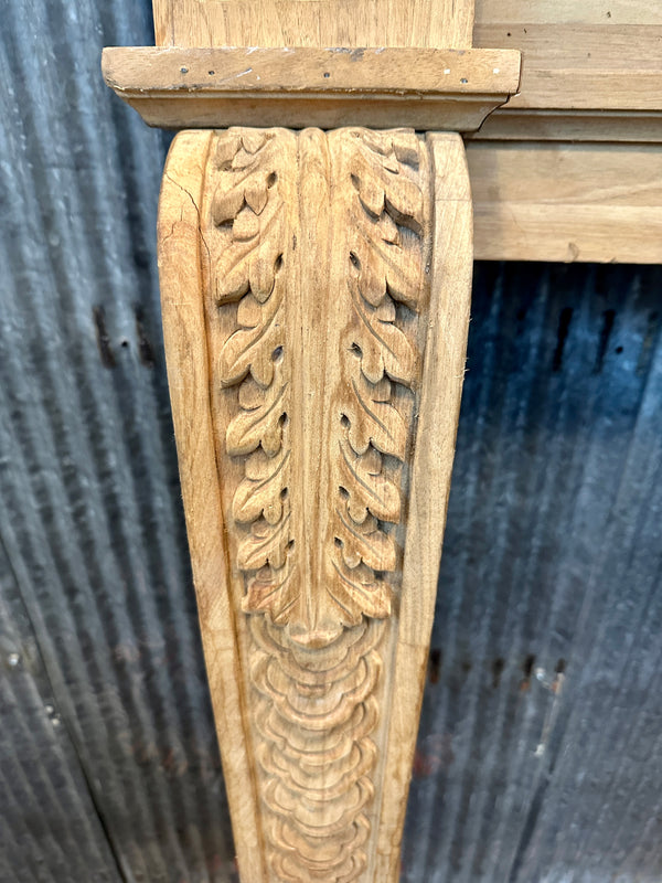 Classical Style Carved Pine Fireplace Mantel GA20726