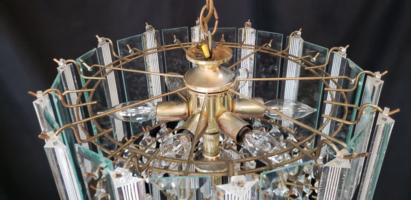 MCM Ornate 7 Light Tiered Prism Chandelier 18" x 20" GS010931