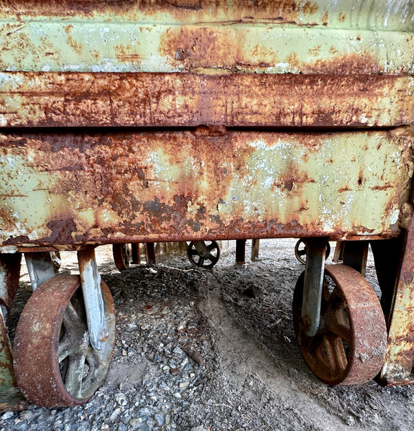 Salvaged Rolling Steel Factory Bins GA20369