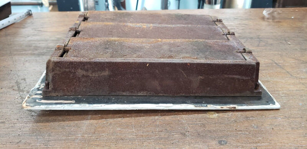 Cast Iron Geometric Floor Register Salvaged from Washington D. C. Church GS00031