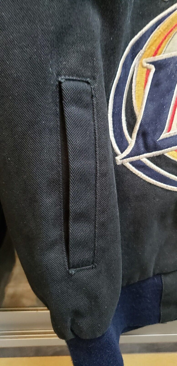 2004 Rusty Wallace Miller Lite Embroidered Black Racing Jacket Size M GS00727