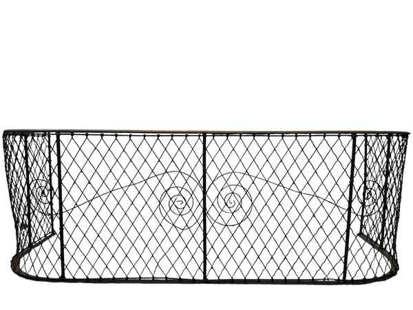 Antique Brass and Iron Wire Mesh Fireplace Fender GA21023