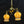 Load image into Gallery viewer, Brass 2-Light Chandelier with Shades GA21193
