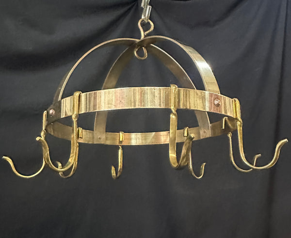 Vintage Brass Pot Hanging Rack GA20801