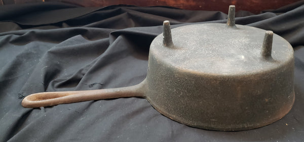 1800's Martin Cast Iron Spider Skillet #10 with Lid GS01078
