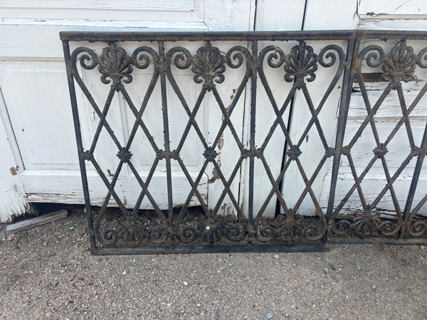 Five Cast Iron Fence Panels GA21206