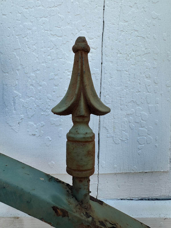 Restored Arch Top Wrought Iron Gates w/ Arrow Finials GA20323