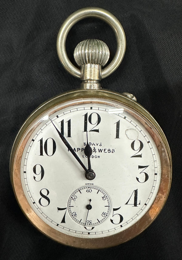 20th Century Sterling Silver 8 Days Mappin & Webb Travel Watch GA20545