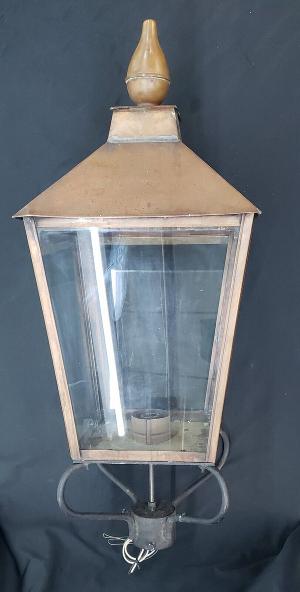 Huge Antique Copper & Glass Lantern Post Light - Local Pick Up