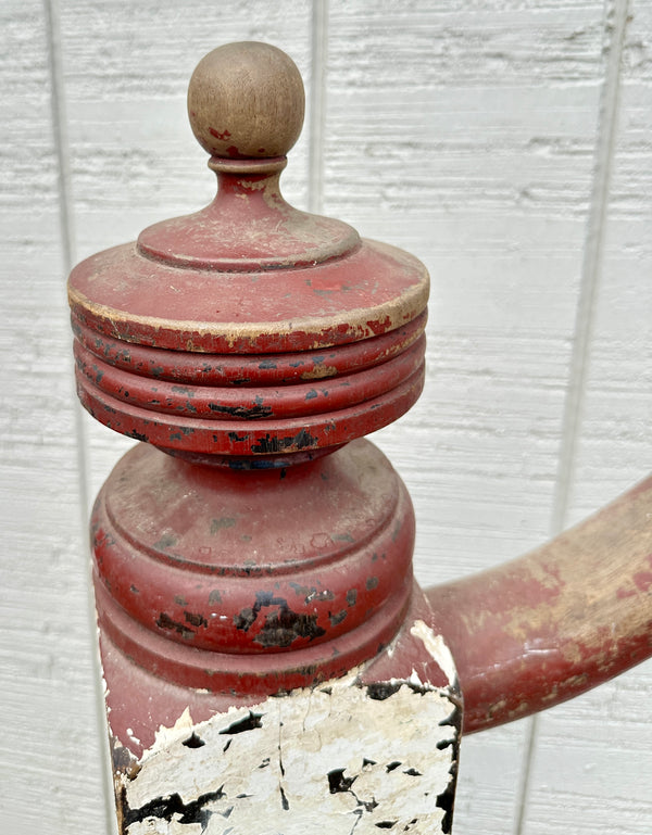 Mahogany Newel Post w/ Grooved Ball Top GA20428