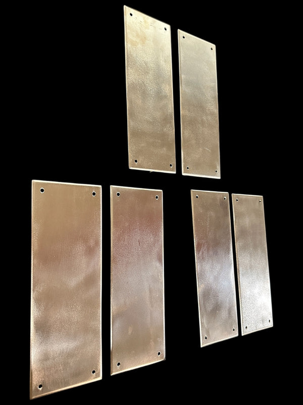 3 Pairs of Red Brass Door Push Plates GA20779