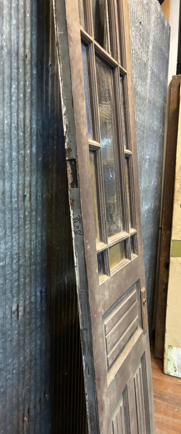 Multi-Pane Wooden Door with Stained Glass GA21547