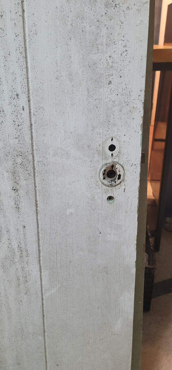 Wood Exterior Door with Top Glass Panes w/ Hardware 79" x 36" x 1 3/4" GS00849