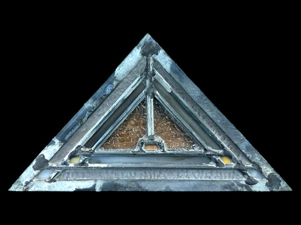 4 Sets of Stained + Pebbled Glass Window Panels GA20702