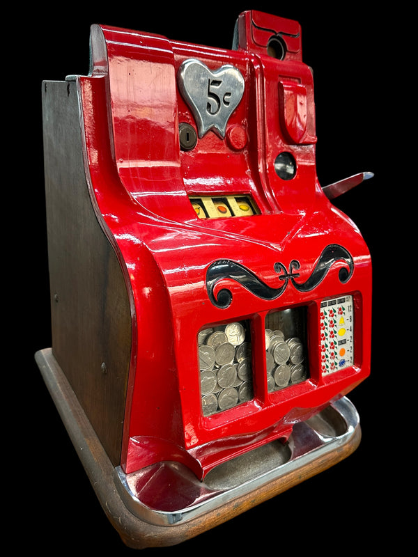 Vintage 1941 Novelty Mills 5 Cent QT Sweetheart Slot Machine GA20985