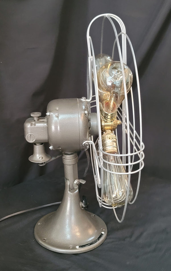 Restored Industrial G.E. Table Fan Repurposed to Table Lamp GS01033