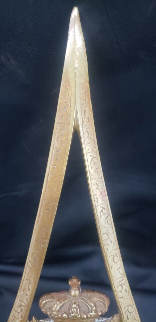 WWII Italian House of Savoy Cast Bronze Flag Pole Topper