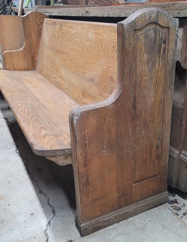 Vintage Oak Church Pew Bench 70 3/4" Long GS00625