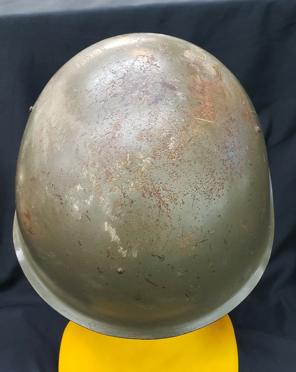 WWII Russian P-43 Steel Helmet With Leather Liner & Chin Strap