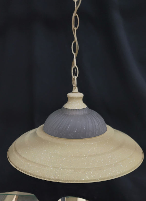 Metal & Glass Pendant Light w/ Chain & Cap 16" x 8" GS00950 - 4 Available
