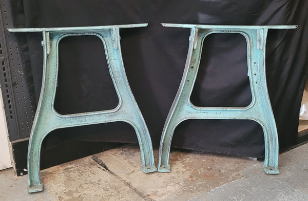Pair of Powder Coated Cast Iron Factory Machine Legs 28 1/2" T GS00690