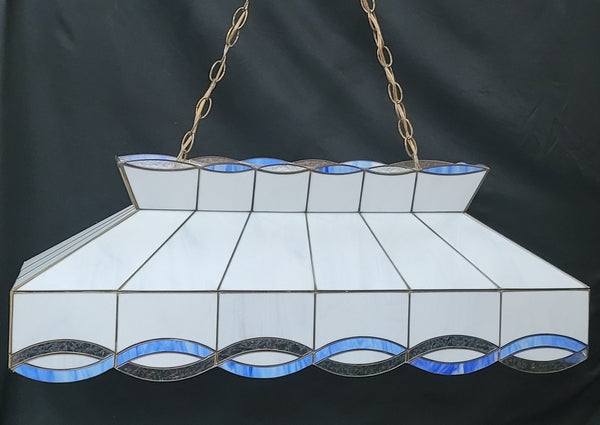 Large Stained Glass Two Light Chandelier 36" x 13" x 12" GS00881