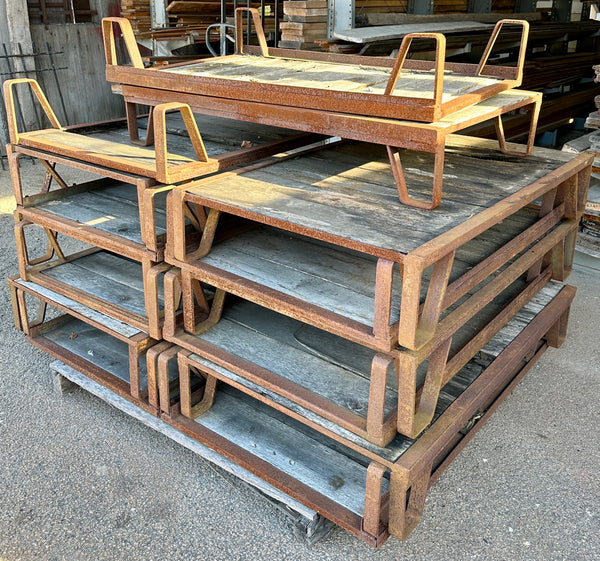 Antique Industrial Cast Iron Pallet w/ Wood Slats - 15 Available GA20528