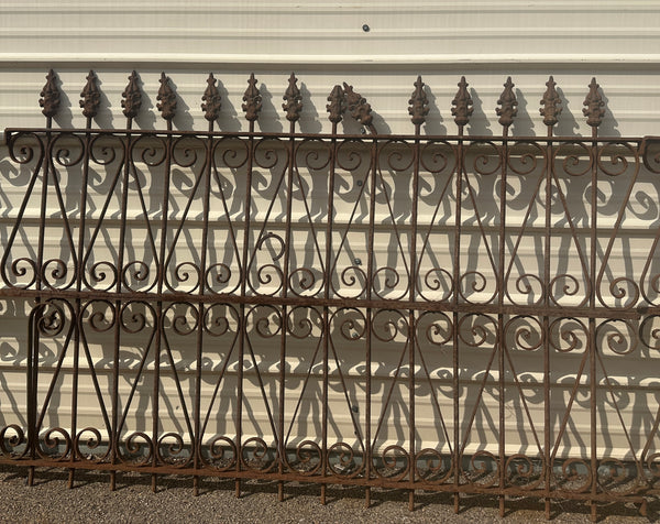 22 Ft of Antique Wrought Iron Fencing GA20809