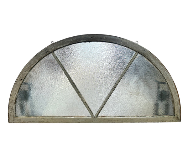 Antique Restored Arched Florentine Glass Transom Window GA20696