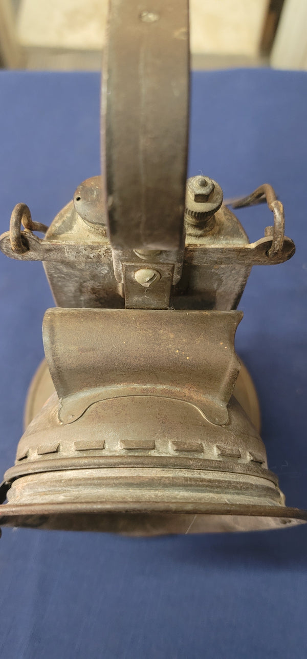 1920s Brass Railroad National Carbide Lantern 11 1/2" x 7 1/2" GS00850
