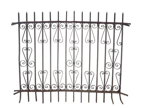 19 Ft of Antique Wrought Iron Fencing GA21063