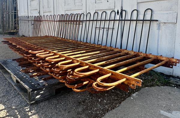 90 Ft Long Set of Wrought Iron Hairpin Garden Gate Fencing GA20510