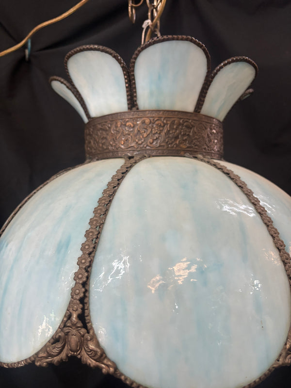 Stained Glass Light Fixture with Globe GA21326