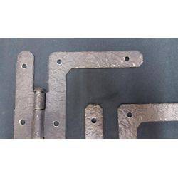 Pair of Hand Hammered H&L Door Hinges GA153