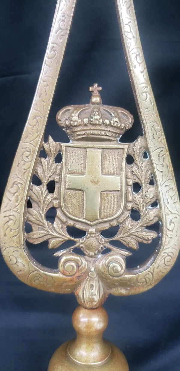 WWII Italian House of Savoy Cast Bronze Flag Pole Topper