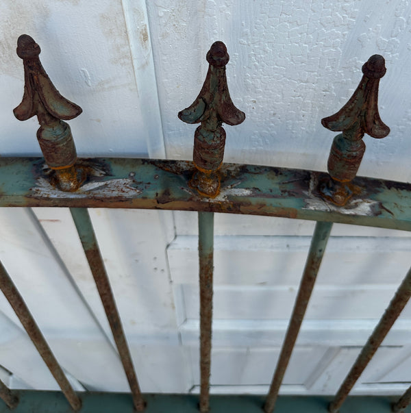 Restored Arch Top Wrought Iron Gates w/ Arrow Finials GA20323