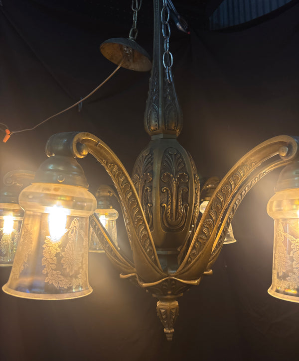 Brass 6-Light Chandelier GA21275